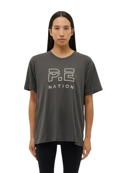 P.E Nation Heads Up Tee - Dark Shadow /Cream