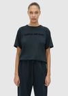 C&M Camilla and Marc Tia Flocking Logo Crew - Deep Ink