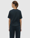 C&M Camilla and Marc Tia Flocking Logo Crew - Deep Ink
