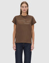 C&M Camilla and Marc Maren Logo Roll Sleeve tee - Chocolate