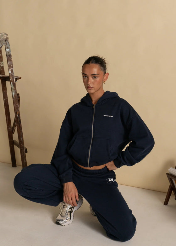 Vang Athletica Star Training Zip-Up Hoodie - Navy