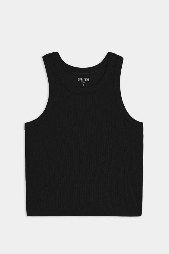 Splits59 Kiki Rib Crop Tank - Black