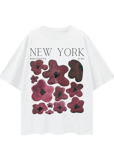 Maku the Label - New York Fleur Tee Lucent White