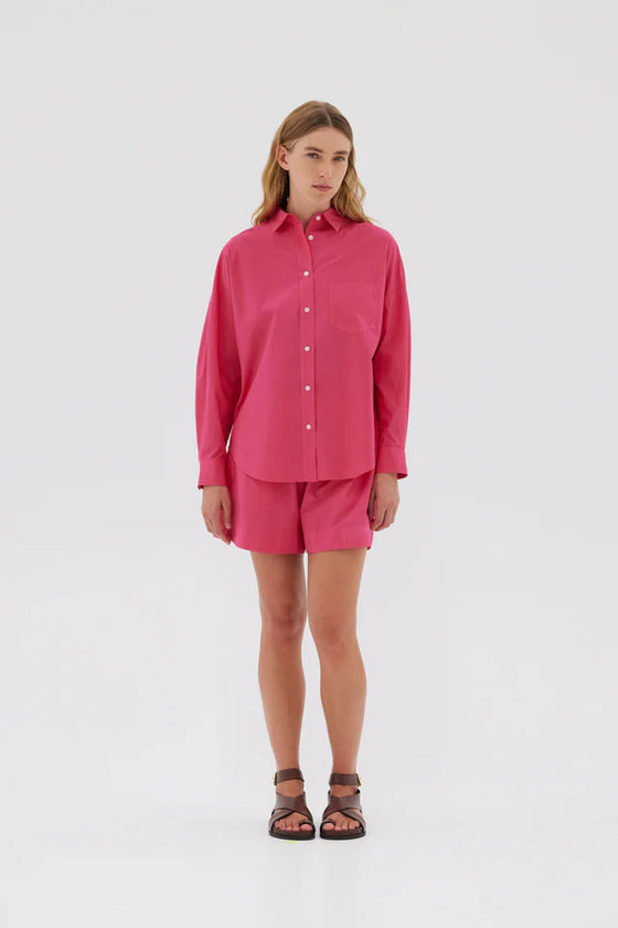 LMND The Chiara Shirt - Raspberry