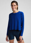 Beyond Yoga Featherweight Daydream Pullover - Ultra Blue Heather