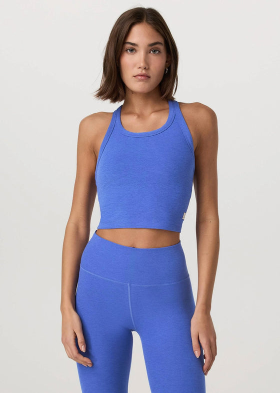 Vuori Elevation Racerback Tank - Bright Iris Heather