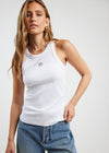 C&M Camilla and Marc Bloom Embroidered Tank - White