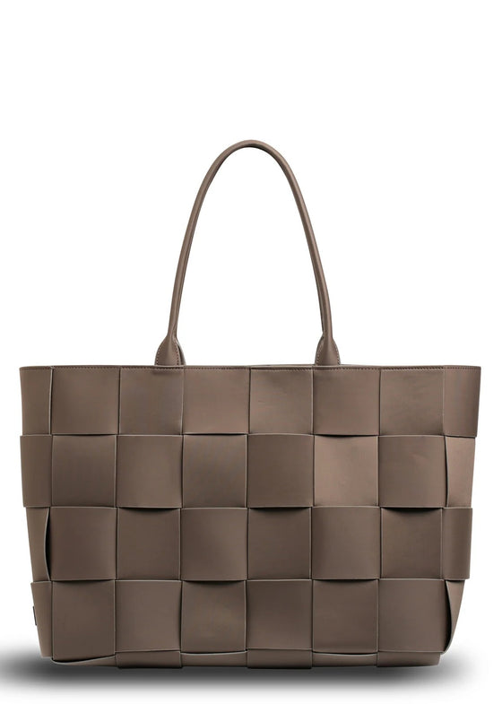 Prene The Holiday Bag (COCOA) Woven Neoprene Large Tote Bag