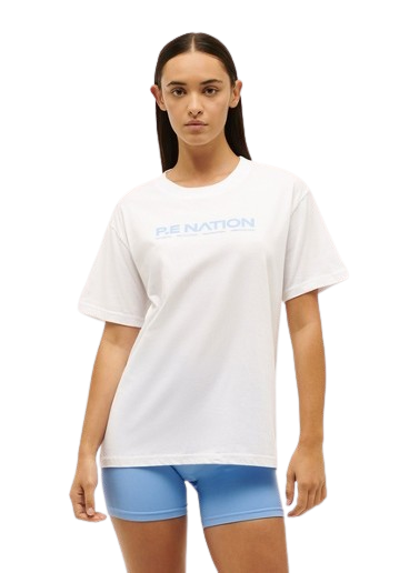 P.E Nation Aero Short Sleeve Tee - White/Cornflower Blue