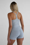 Leelo Sculpt Racer Back Tank - Marl Grey
