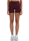 Leelo Sculpt Bike Shorts - Cherry Cola