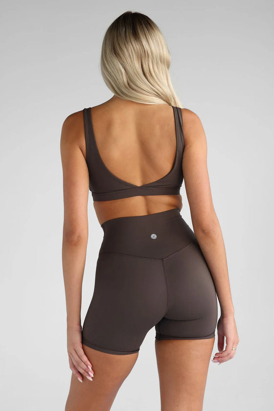 Leelo Sculpt Bike Shorts - Dark Chocolate