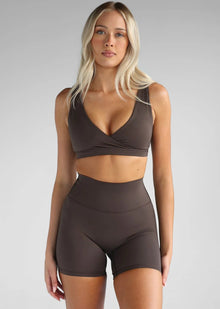  Leelo Sculpt Bike Shorts - Dark Chocolate