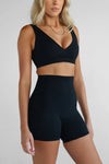 Leelo Sculpt Crop - Black