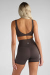 Leelo Sculpt Crop - Dark Chocolate