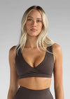 Leelo Sculpt Crop - Dark Chocolate
