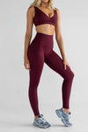 Leelo Sculpt Full Length Leggings - Cherry Cola