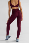 Leelo Sculpt Full Length Leggings - Cherry Cola