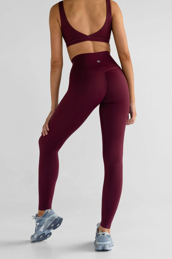 Leelo Sculpt Full Length Leggings - Cherry Cola