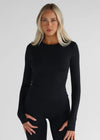Leelo Sculpt Full Length Long Sleeve - Black