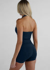 Leelo Sculpt Halter Neck Tank - Navy