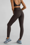 Leelo Sculpt Full Length Pocket Legging - Dark Chocolate
