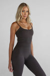 Leelo Sculpt Tank - Dark Chocolate