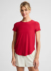 Beyond Yoga Featherweight On The Down low Tee - Scarlet Red Heather