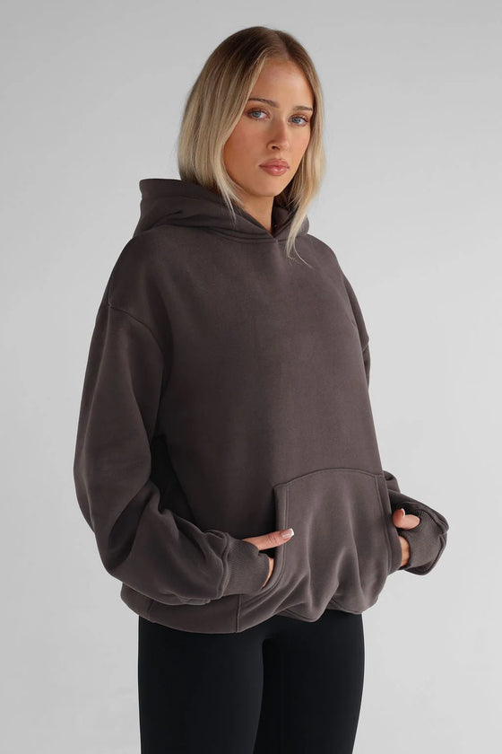 Leelo Active Signature Hoodie - Vintage Brown