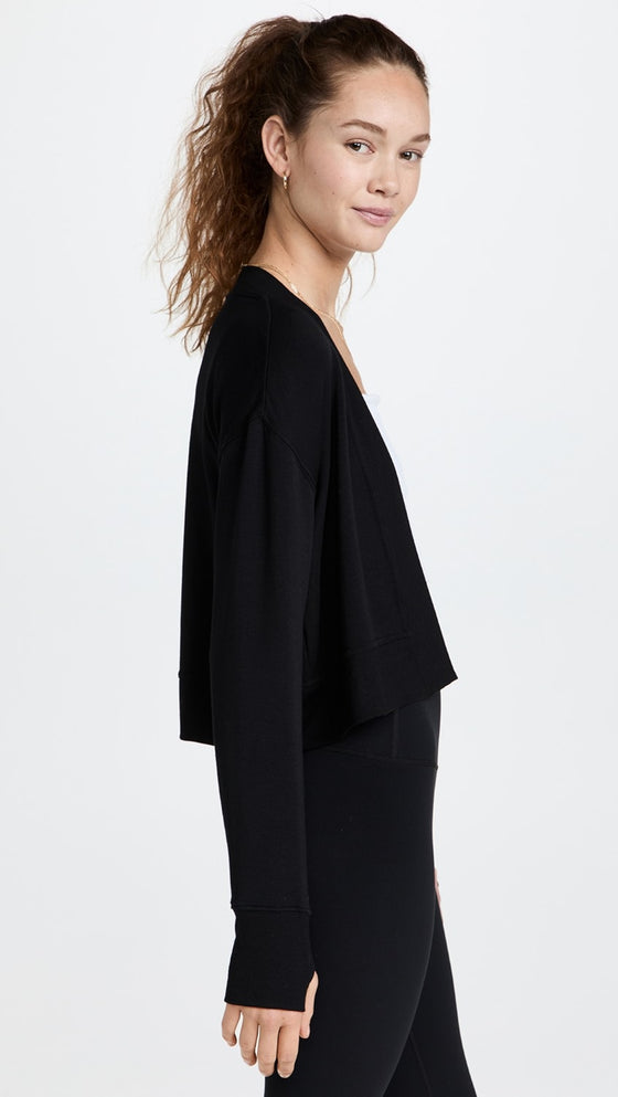 Splits59 Suzan Fleece Cardigan - Black