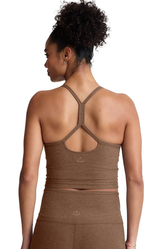 Beyond Yoga Spacedye Slim Racerback Cropped Tank - True Chocolate