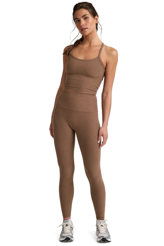 Beyond Yoga Caught In The Midi High Waist Legging - True Chocolate