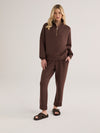 Varley Hawley Half Zip Sweat - Coffee Bean Marl