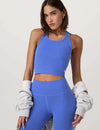 Vuori Elevation Racerback Tank - Bright Iris Heather