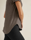 Beyond Yoga Featherweight On The Down Low Tee - Soft Umber Heather