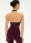 Splits59 Rory Airweight Halter Bralette - Dark Cherry/Blk