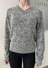 The Upside Armada Skylar V Neck Sweater - Blue Marle