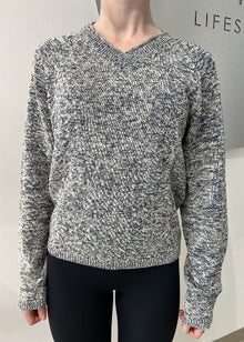  The Upside Armada Skylar V Neck Sweater - Blue Marle