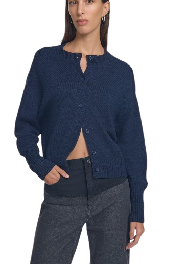 Viktoria & Woods Hart Merino Cardigan - Eclipse Marle