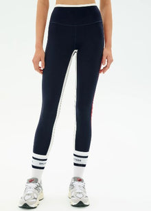  Splits59 Sam High Waist Rigor 7/8 Legging - Indigo and White