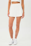 Splits59 Airweight High Waist Skort with Striped - White
