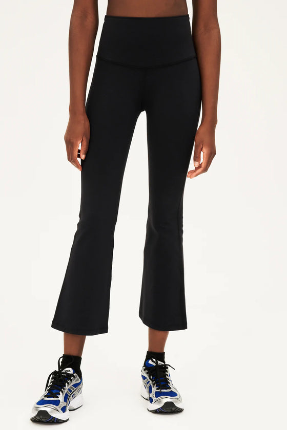 Splits59 Raquel High Waist Supplex Crop Flare - Black