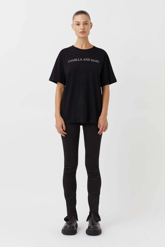 C&M Camilla and Marc Asher Tee- Black/Stone