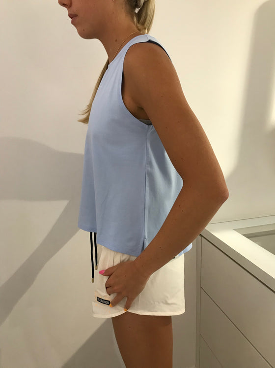Lex Split Tank Blue New