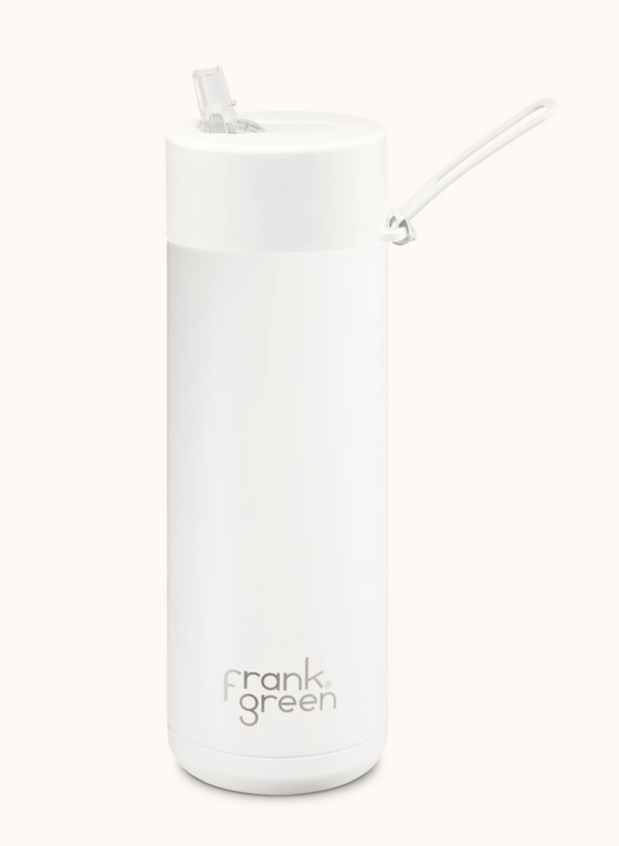 Frank Green Ceramic 595ml Reusable Bottle Straw Lid - Cloud