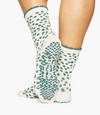 Pointe Studio Top Dots Crew Socks - Dark Green S/M