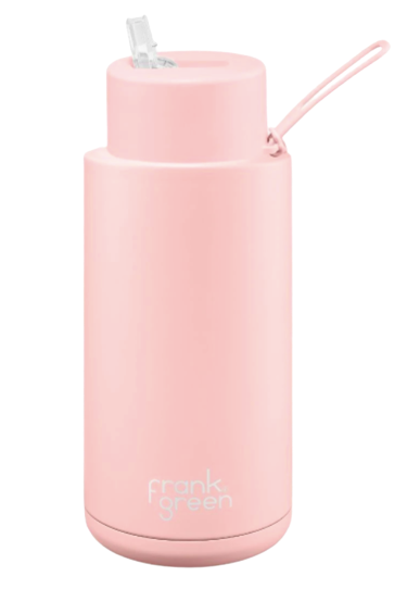 Frank Green 1 Litre Reusable Bottle Straw Lid - Blushed