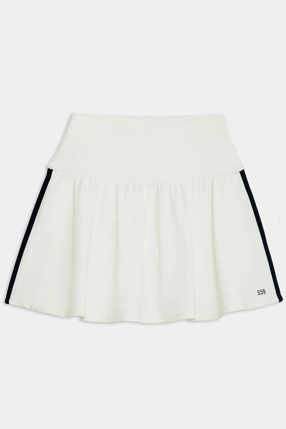 Splits59 Airweight High Waist Skort with Striped - White