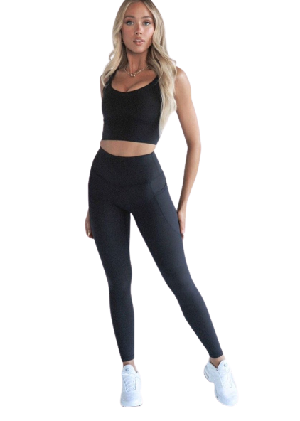 Leelo Full Length Pocket Legging - Black – Motion Lifestyle