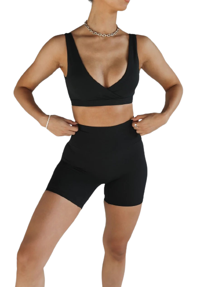 Leelo Sculpt Crop - Black